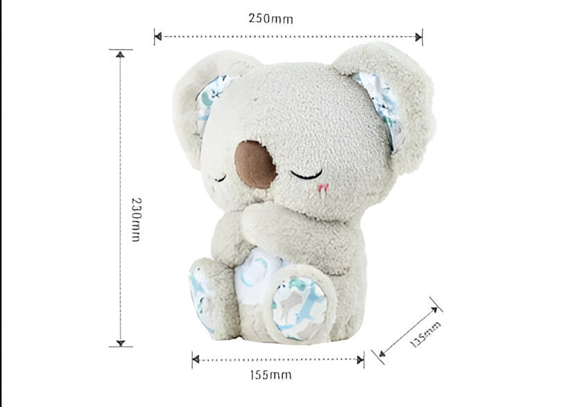 Anxiety Relief Koala Plush Toy with Music, Lights and Rhythmic Breathing Motion