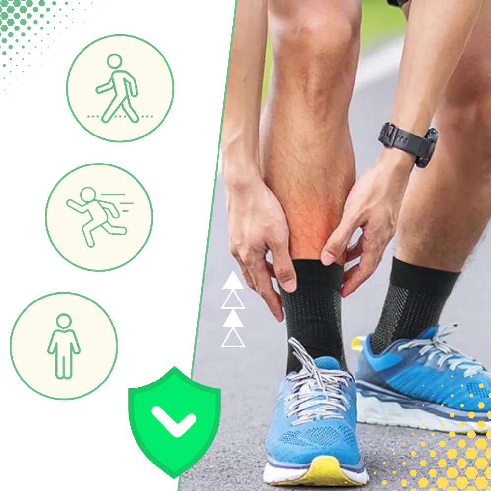 Compression Support Socks with Open-Toe Design and Non-Slip Fit