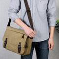 Mens Canvas Satchel Messenger Sling Bag