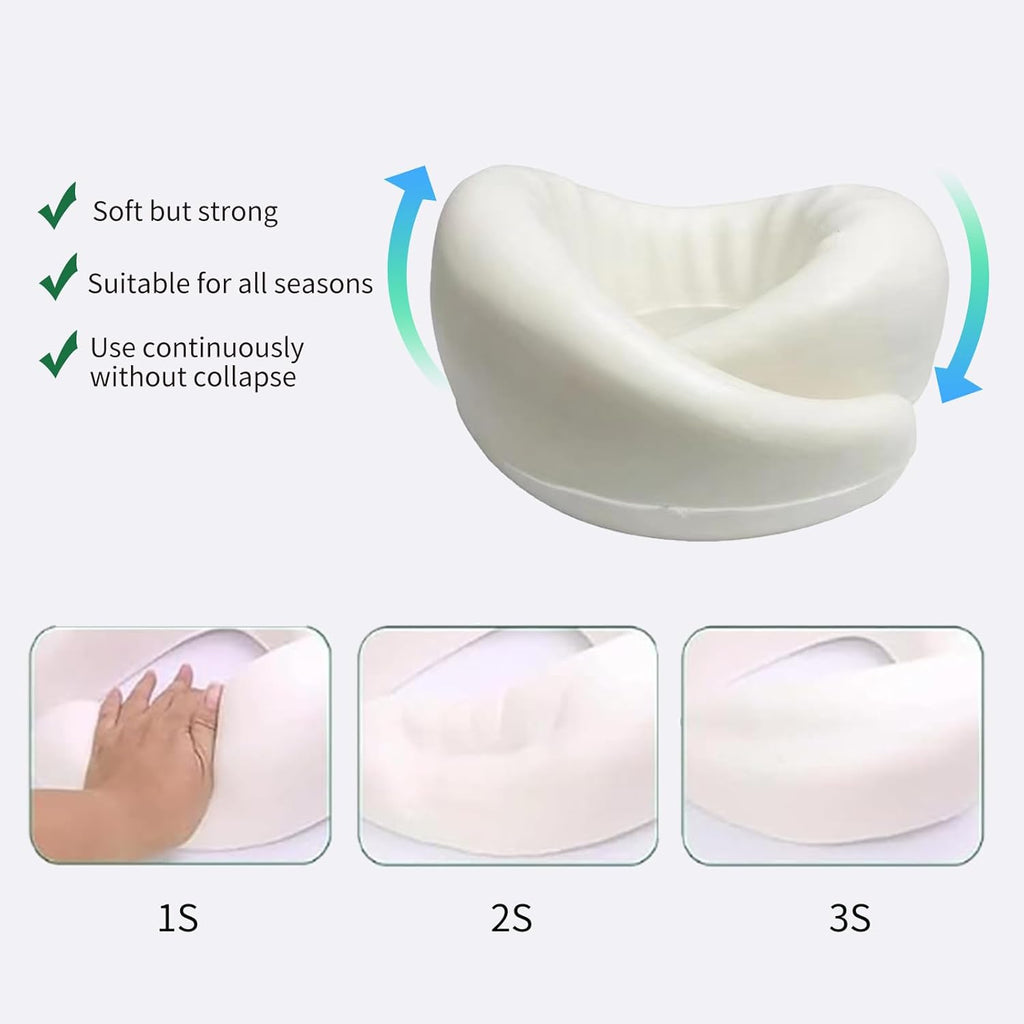 Ergonomic Travel Neck Pillow – Memory Foam Support for Airplane & Car