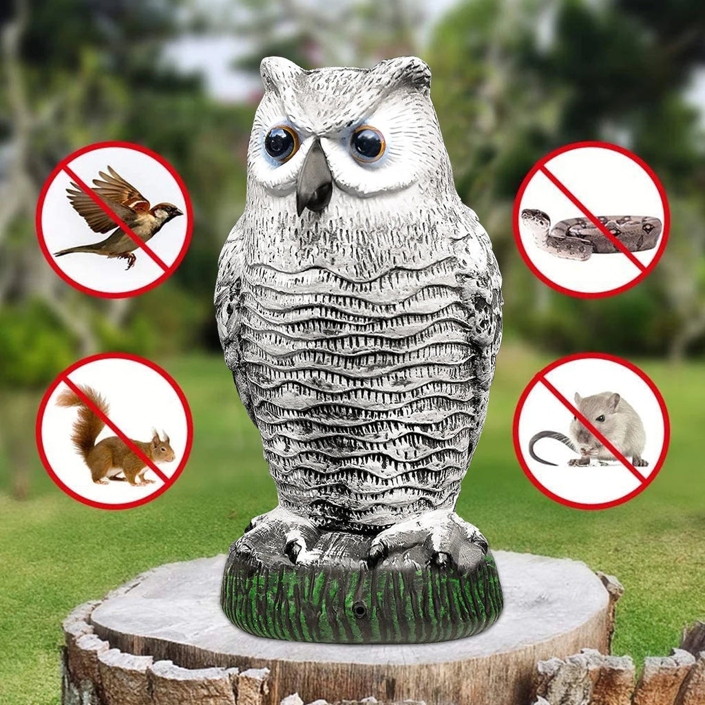 Realistic Owl Decoy Bird Repeller