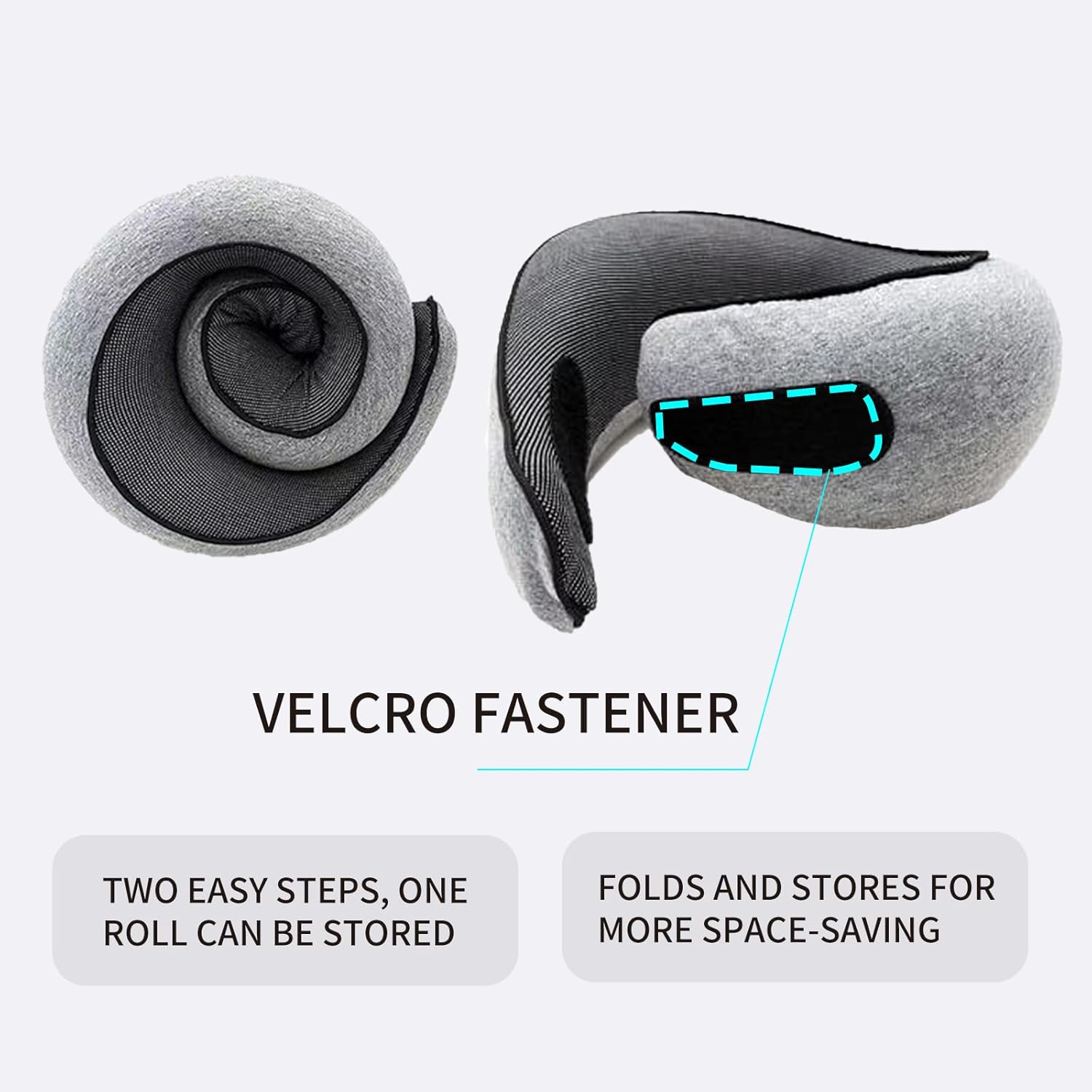 Ergonomic Travel Neck Pillow – Memory Foam Support for Airplane & Car