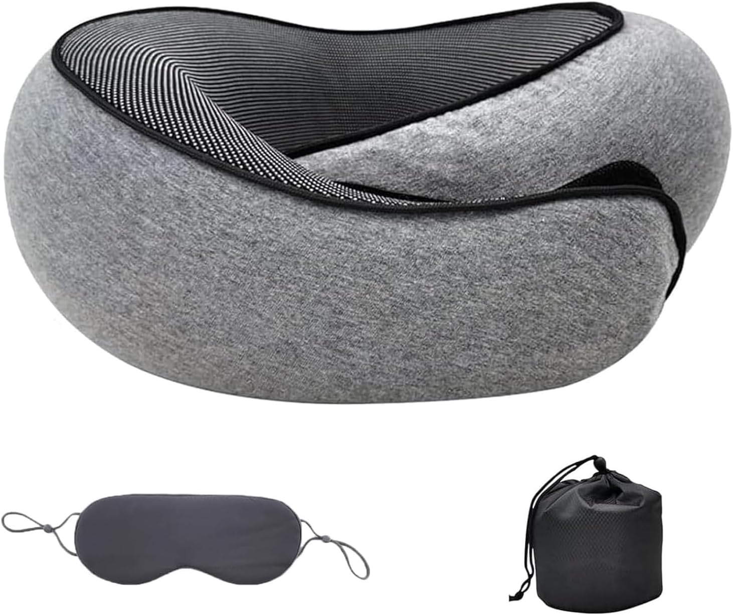 Ergonomic Travel Neck Pillow – Memory Foam Support for Airplane & Car