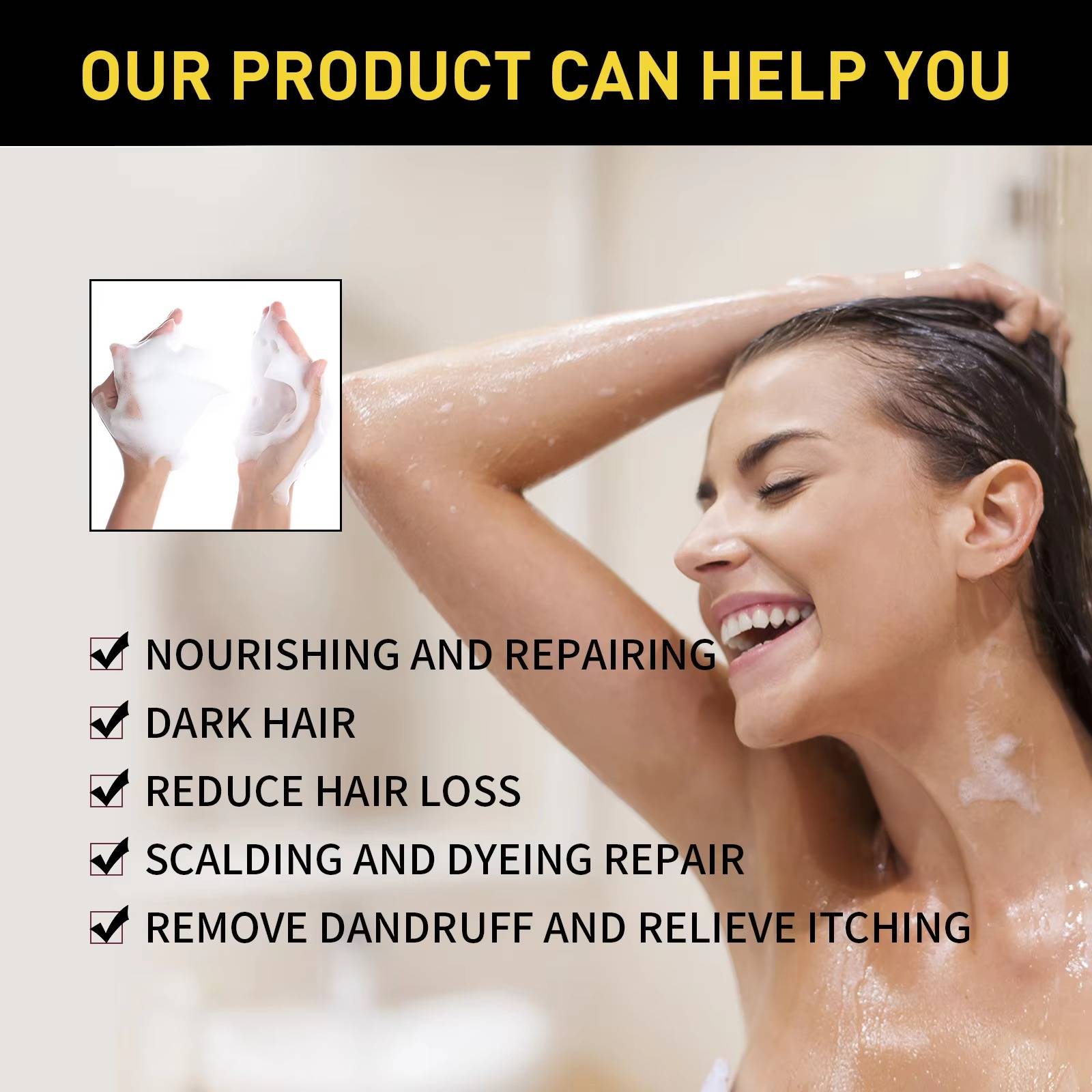 Black Hair Shampoo Dye
