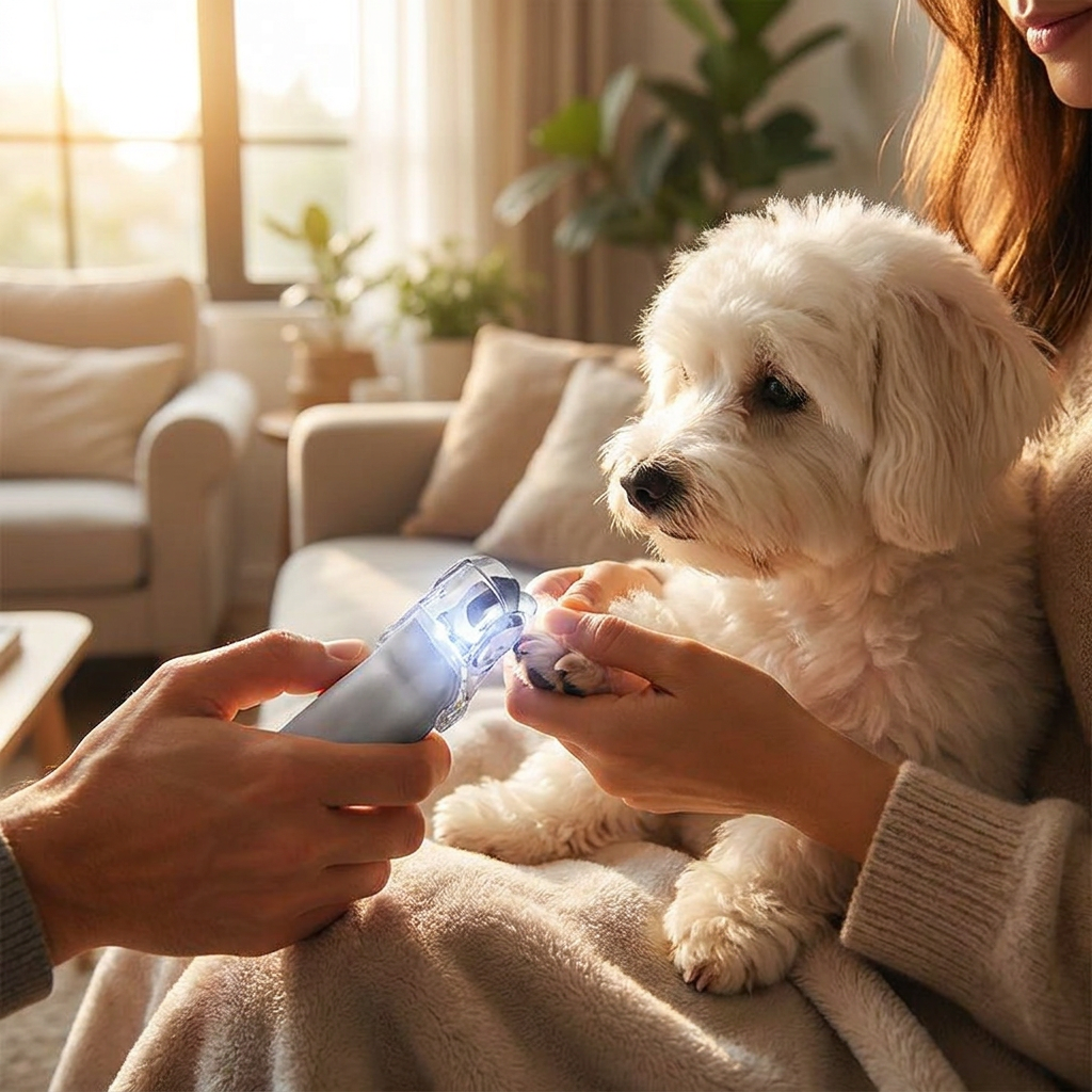 Dog Nail Clipper being used to trim a dog's nails