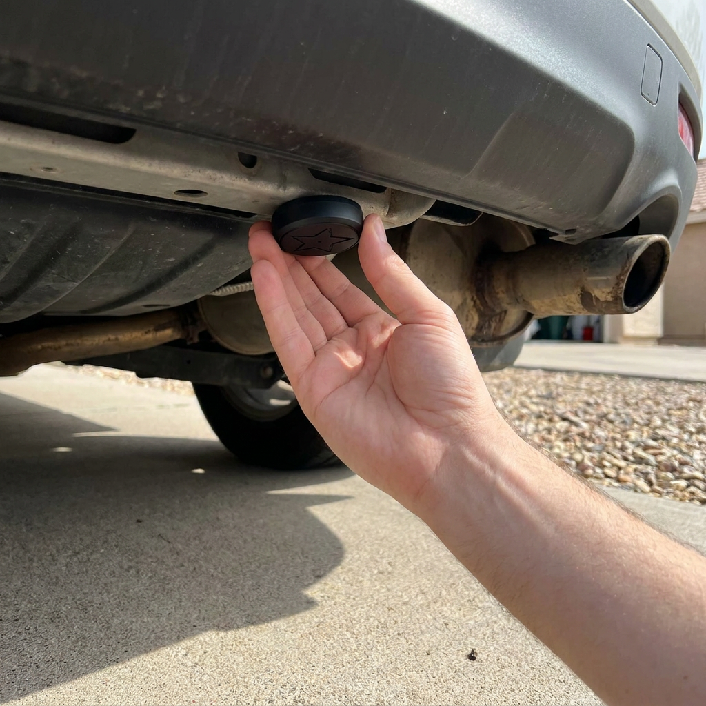 Mini Magnetic GPS Tracker attached to a car