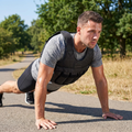 Weighted Vest worn during an outdoor workout