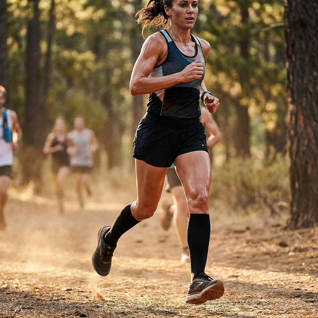Copper Compression Socks worn during a workout