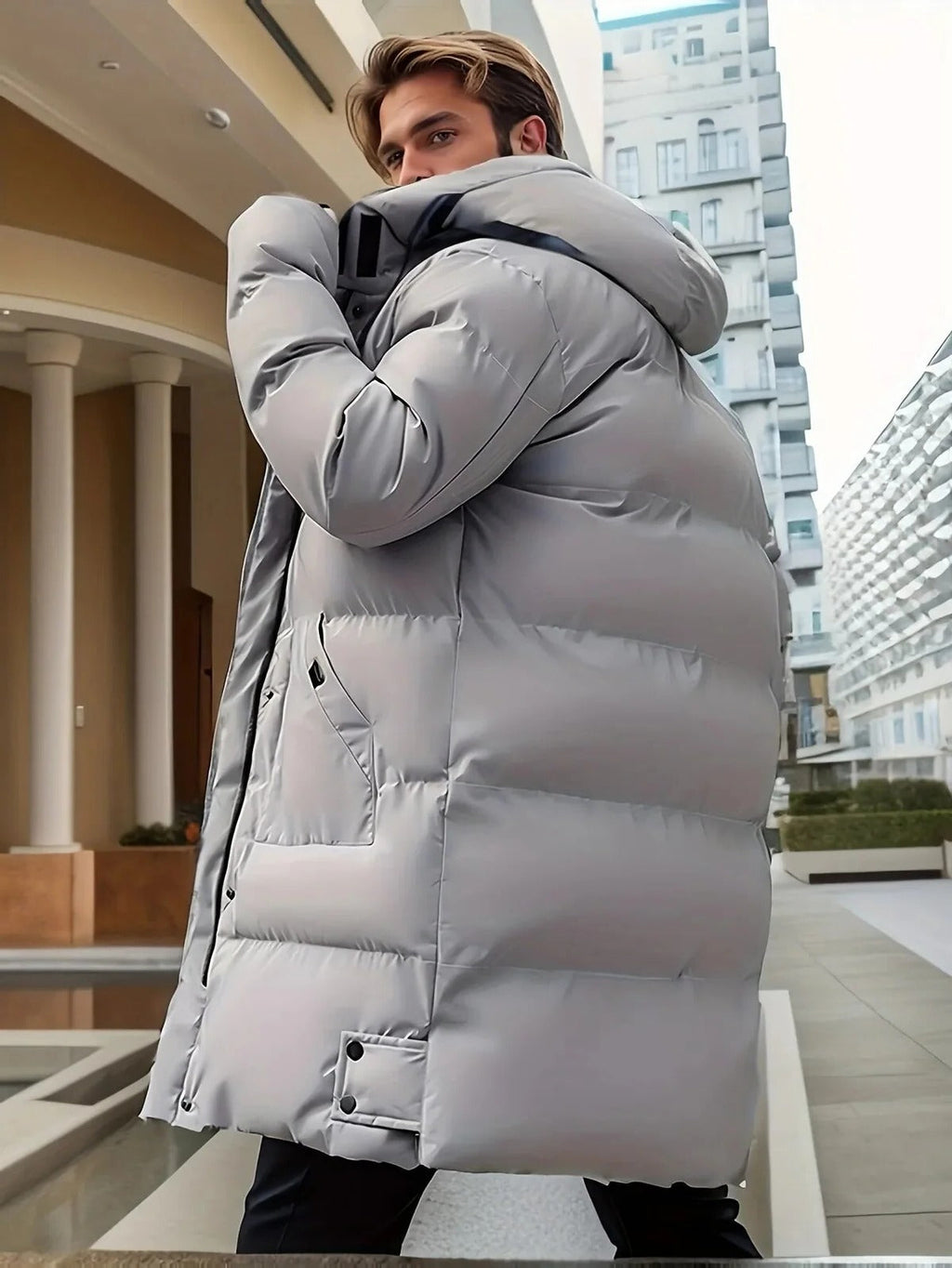 Long Winter Jacket for Men - Waterproof and Warm