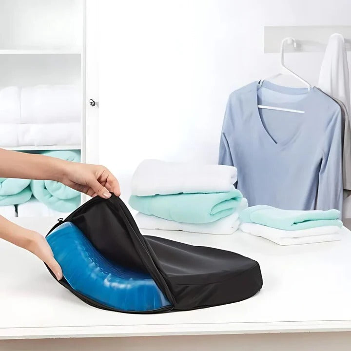 Orthopedic Gel Seat Cushion | Pressure Relief - Tailbone Pain - Lower Back Support - For Office Chair - Car - Wheelchair Use