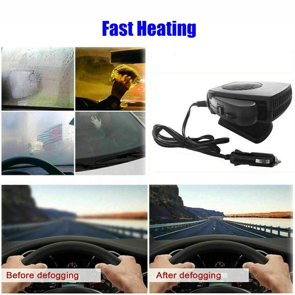 12V Car Heater Fan – 150W/300W Portable Ceramic Auto Heater for Fast Defrost & Heating