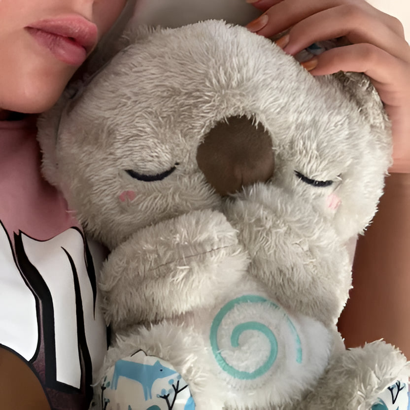 Anxiety Relief Koala Plush Toy with Music, Lights and Rhythmic Breathing Motion