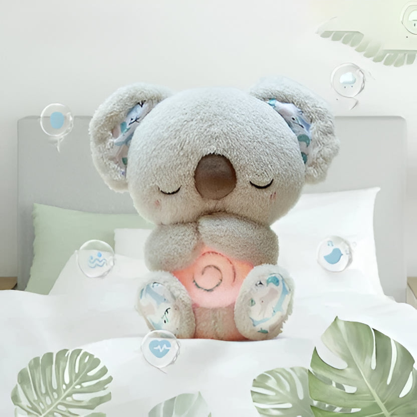 Anxiety Relief Koala Plush Toy with Music, Lights and Rhythmic Breathing Motion