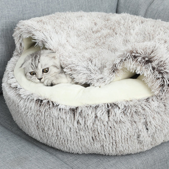 Cozy Pet Bed for Dogs and Cats - SnuggleCave - Plush Comfort - Multiple Sizes & Colors